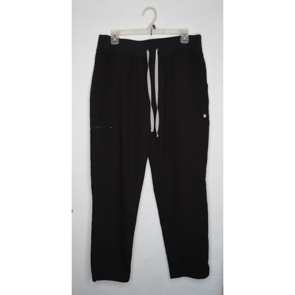 FIGS Yola Skinny Scrub Pants Black Women's XL Petite Jogger Medical Nurse